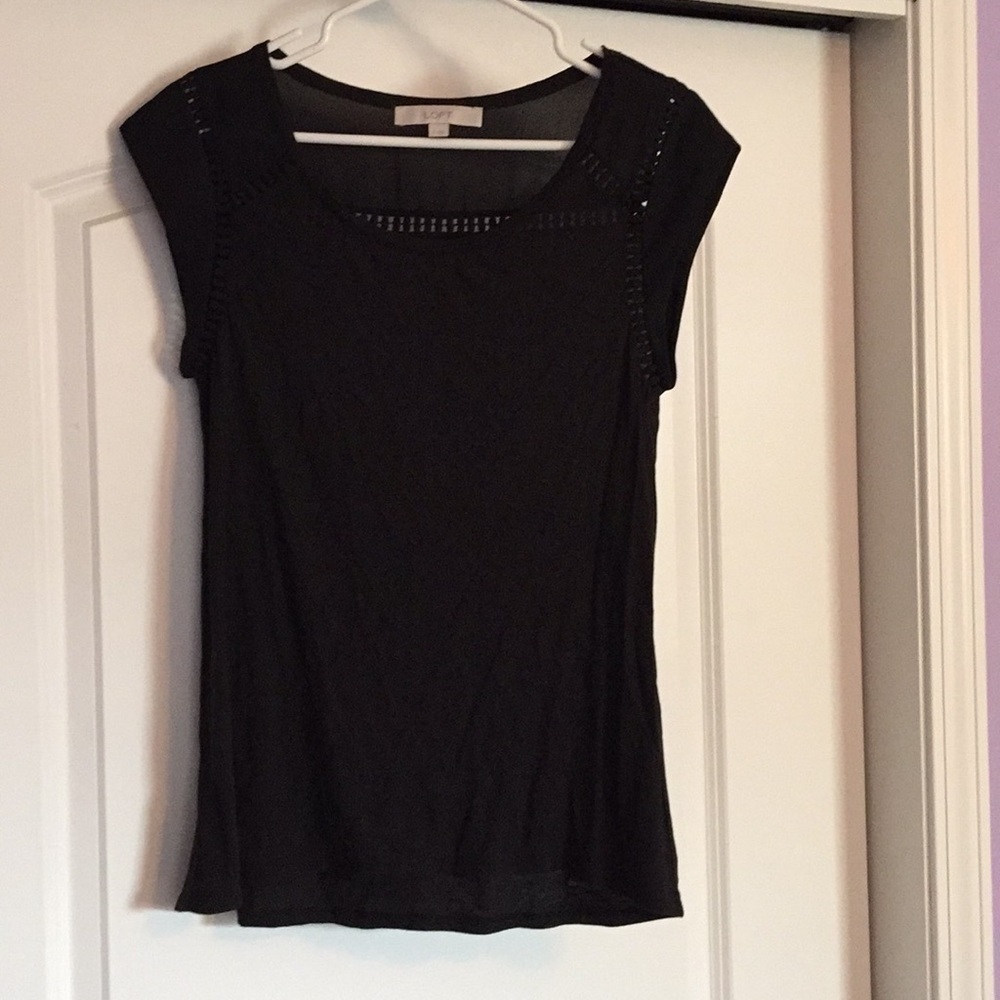 Loft black sleeveless shirt.